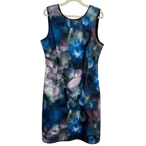 WhiteHouseBlackMarket Printed Scuba Fit-and-Flare Dress